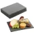 Import Rectangle natural black slate plates stone sushi soy sauce dish with two holes from China