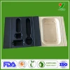 Recycled material unbleached bagasse pulp tray cosmetic display stand paper molded pulp packaging
