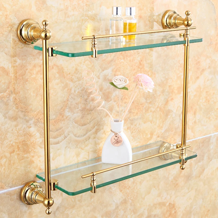 Retro European luxury design Ti-PVD golden bathroom set accessories