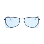 Rimless frames sunglasses small lens women sunglasses latest fashion irregular shape transparent color personality kolej