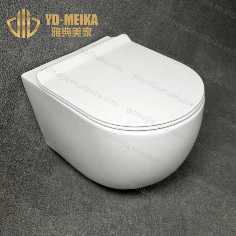 Round shape European p-trap 180mm roughing-in wall hung toilet