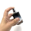 Screw neck 30ml black round glass perfume bottle for men