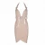 Import Sexy Halter Sleeveless Backless Mini Celebrity Party Dress With Sashes Clubwear Vestidos Pu Leather Women Dresses from China