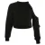 Import Sexy O Neck Long Sleeve Letter Print Off Shoulder Tops Slim crop top Stylish Black Hoodies Women Pullovers from China