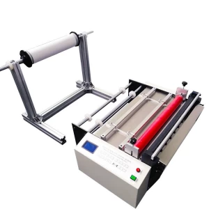 SG-YHD-400 2021 High Quality 400mm Fast Speed Desktop Non woven Fabric Automatic Cutting Machine Roll To Sheet Automatic Cutter