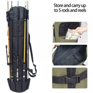 Shanghai 2021 Wholesale Waterproof Portable Heavy Duty Large Capacity Holder Colourful Carrying Case Hard Fishing Tackle Rod Bag