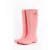 Import Shoes Rubber PVC Children pink rain boots  with cotton insoles from China