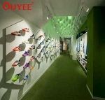 Shoes Shop Wall Display Panel Various Style Shop Display With Rack For Shoes Showing