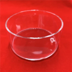 short large diameter transparent flat bottom quartz glass tube quartz sleeve