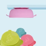 Silicone Stay up Food Bowl for Kids and Toddlers with Improved Super Suction Base