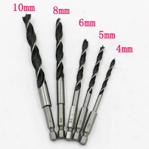 Six angle handle three pointed drill woodworking reaming power tool