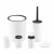 Import Six Pieces Bathroom Accessory Set soap dispenser tumbler dust bin plastic bath room set from China