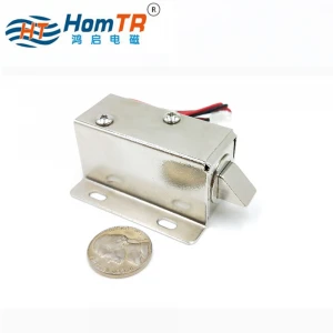 small size mini Fail-secure Power to open 12V 24V Metal electronic electric rfid solenoid bolt drawer locker sauna cabinet lock