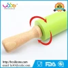 Small Size Mini Wooden Handle Silicone Surface Rolling Pin for Dough
