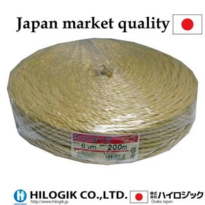 Soft PP packaging rope 3 strand straw color about 6 mm x 200 M Japan market instruments