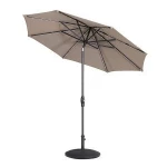 solar panel parasol, cafe led light aluminium market umbrella with logo restaurant