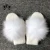 Import Solid Color Knitted Angora Gloves Winter Gloves Mittens with Fox Fur Pom Pom from China