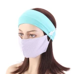 Solid color wholasale headband turban for facemask headband elastic hair bands
