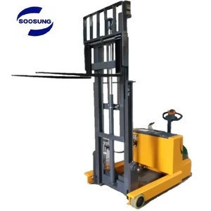SOOSUNG Electric Stacker Reach Type Walkie Pallet 1300kg Customized Service Available 2.5M Height Forklift Made in Korea