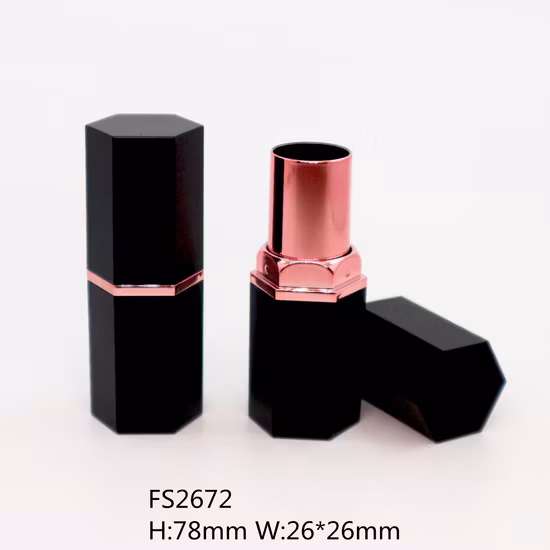Eml Fs2672 Six Sides Foundation Stick Case Hexagon Shaped Concealer Tube 8.5g Matte Black Highlight Foundation Tube