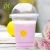 Import Sponge Baby Pattern For Kids drinking cups Disposable Tea Drink Cups Take away afternoon plastic cup with straw and lids from China