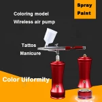 Spray Machine Airbrush Charger Adjustable Spray Color Nozzle Painting Tattoo Dye Nail Detachable Sprayer