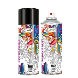 Spray Paint cans  Flat Black high class affordable Water soluble Fast drying and solvent resistant aerosol Spray Pain