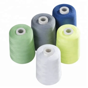 Spun 40/2 5000meters polyester sewing thread high tenacity in China 100% spun polyester yarn manufacturer factory