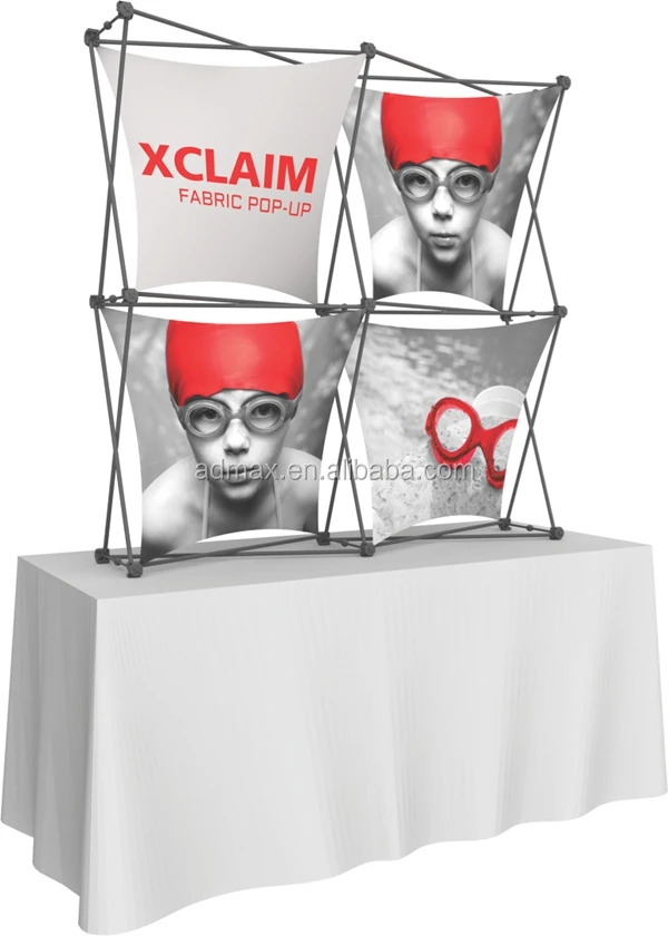 Stable pop up display banner stand/backwall