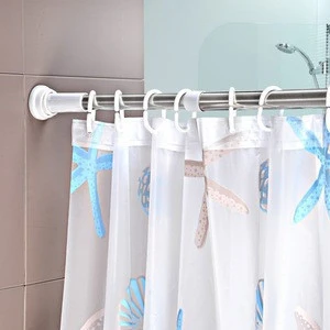 Stainless Steel Adjustable Curtain Poles Rods Holder Shower Curtain Rod