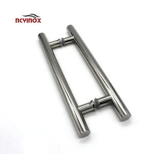 Stainless steel furniture handle pull handle hot sale 12 years classical circular tube h type glass door handle