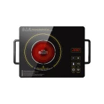 Stainless Steel Shell Crystal Black Induction Cookstove  BBQ Accessories Infrared Cooker 2000W