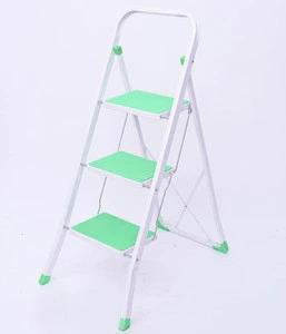 steel, steel material folding ladders, step ladder folding design 3 steps