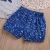 Import Summer gray round neck blue animal print floral shorts two-piece set children clothing from China