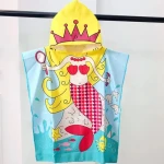 Super Absorbent Beach Towel Printed Baby Bath Towel Surf Poncho Hooded Bath Beach Towel For Kids Children