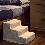 Supports up to 20 lbs, 3 Steps Ladder for Small Dogs and Cats, Portable Pet Bed Stairs