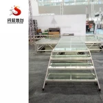 Swimming Pool Wedding Stage Glass Transparent Aluminum Stage