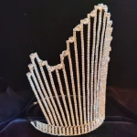 Tall Clear Stone 8 Inch Pageant Crown
