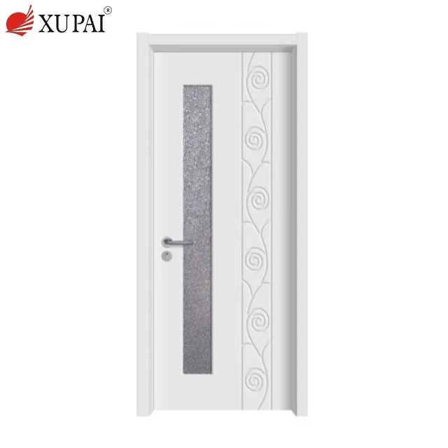 Teak wood door design pvc coating surface finished interior wood doors