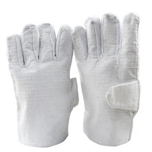 Ten pairs Double-layer canvas gloves, work protection gloves, 24-line non-slip  construction site protective gloves