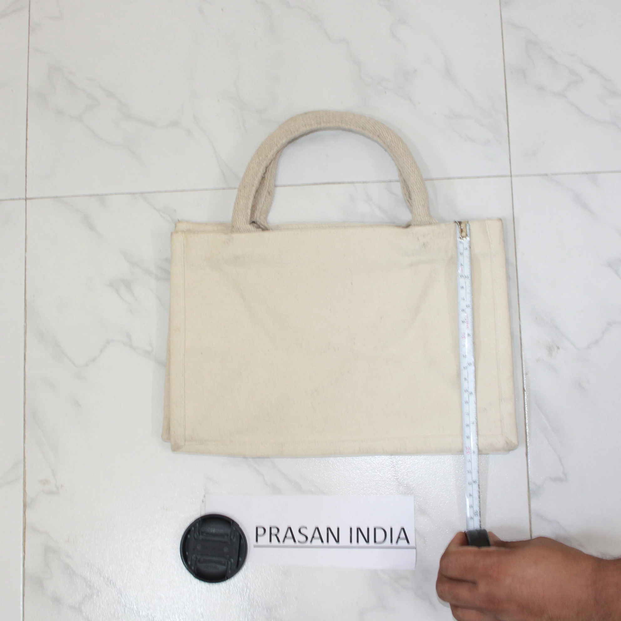 Thick canvas handbag with strong cotton padded handles for gifting and multi purpose use