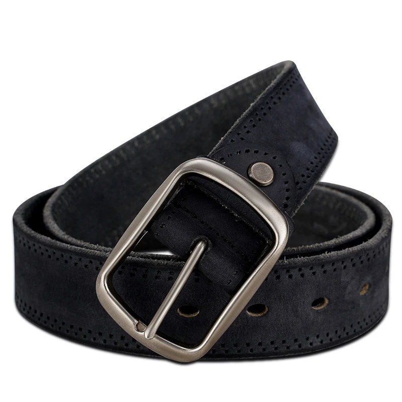 TIDING Custom Logo Full Grain Genuine Cow Leather Belts For Men