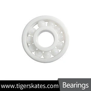 Tiger Skate 608 8*22*7mm Full Ceramic Deep Groove Ball Skateboard Bearings Waterproof Inline Skate Longboard White Bearing