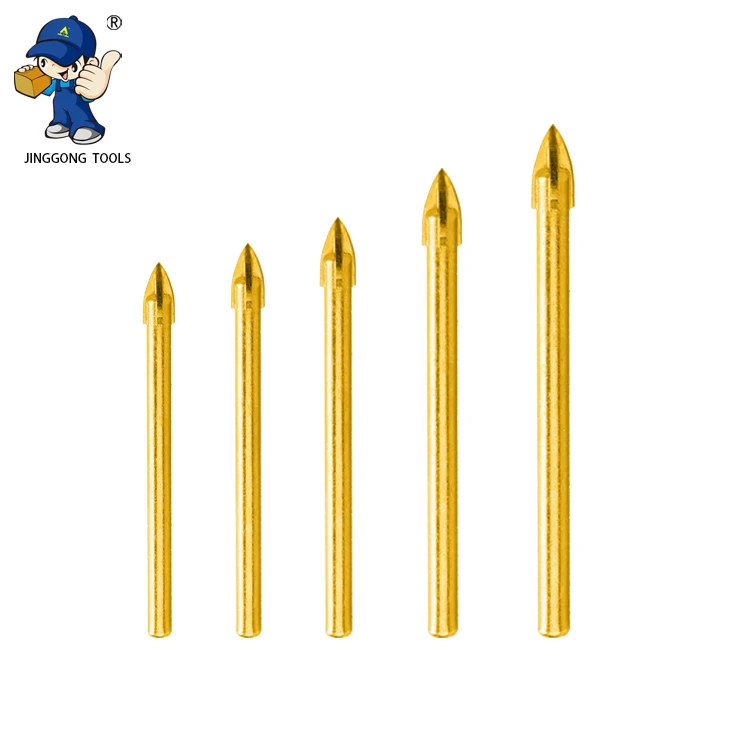 Tile Drilling Tool Carbide Tips Drill Bits 12mm Cutting Tools Durable Working Glass Masonry Drilling Tungsten Carbide Acceptable