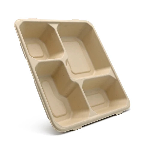 Top Biodegradable Paper Trays Disposable Sugarcane Bagasse Paper Food Tray