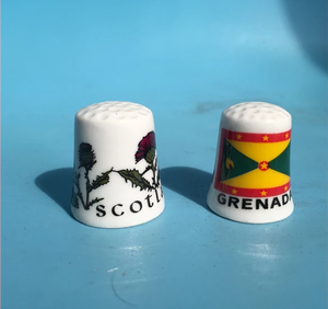 Tourist souvenir design custom souvenir ceramic thimble