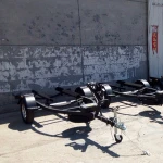 trailer of single motorcycle boat