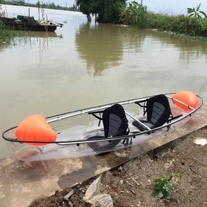 Transparent PC material plastic rowing boat glass kayak plastic fishing boats