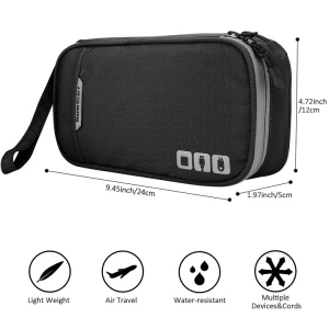 Travel electronic accessories gadget organizer cable bag small storage bag pouch cables powerbank charger USB hub