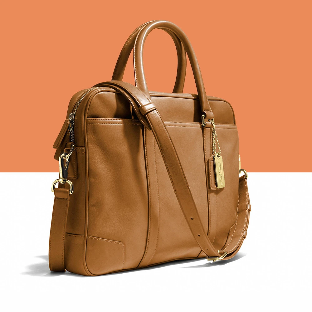 travel laptop real genuine leather messenger executive mens shoulder business bag briefcase